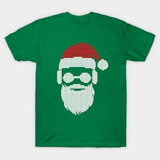 Ugly Christmas Xmas Sweater Cool Hipster Santa Claus Present T-Shirt